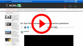 Thumbnail of dr dan field answering questions on kcra channel