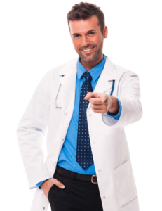 Doctor pointing at you