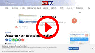 Thumbnail for fox 40 news' video of dan field answering questions about covid