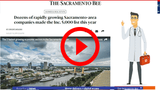 screenshot of Sacramento bee Mdstaffers makes inc 500
