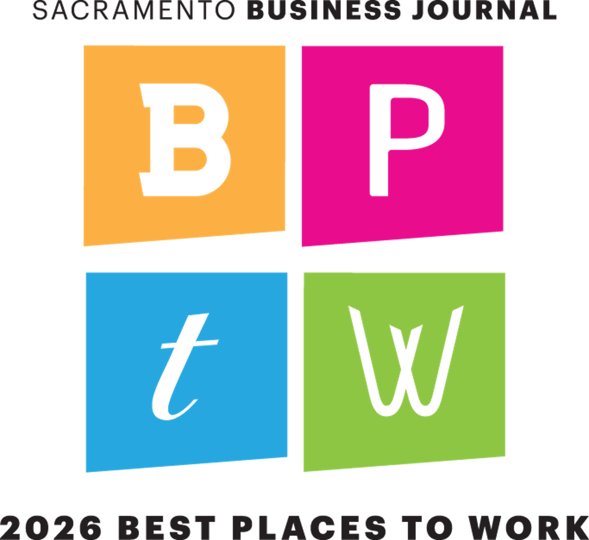 Sacramento Business Journal 2026 Best Places to Work logo.